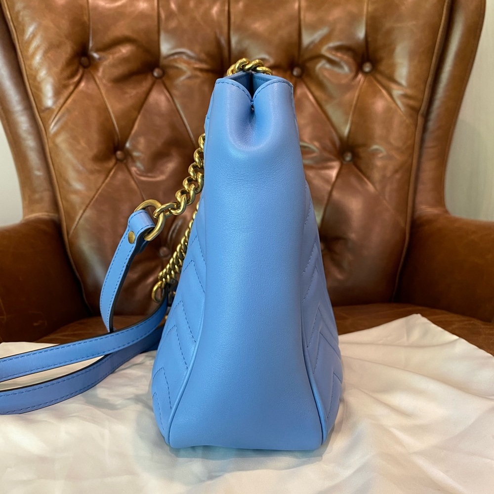 Gucci GG Marmont Chain Tote Matelasse Leather - Picture 6 of 15